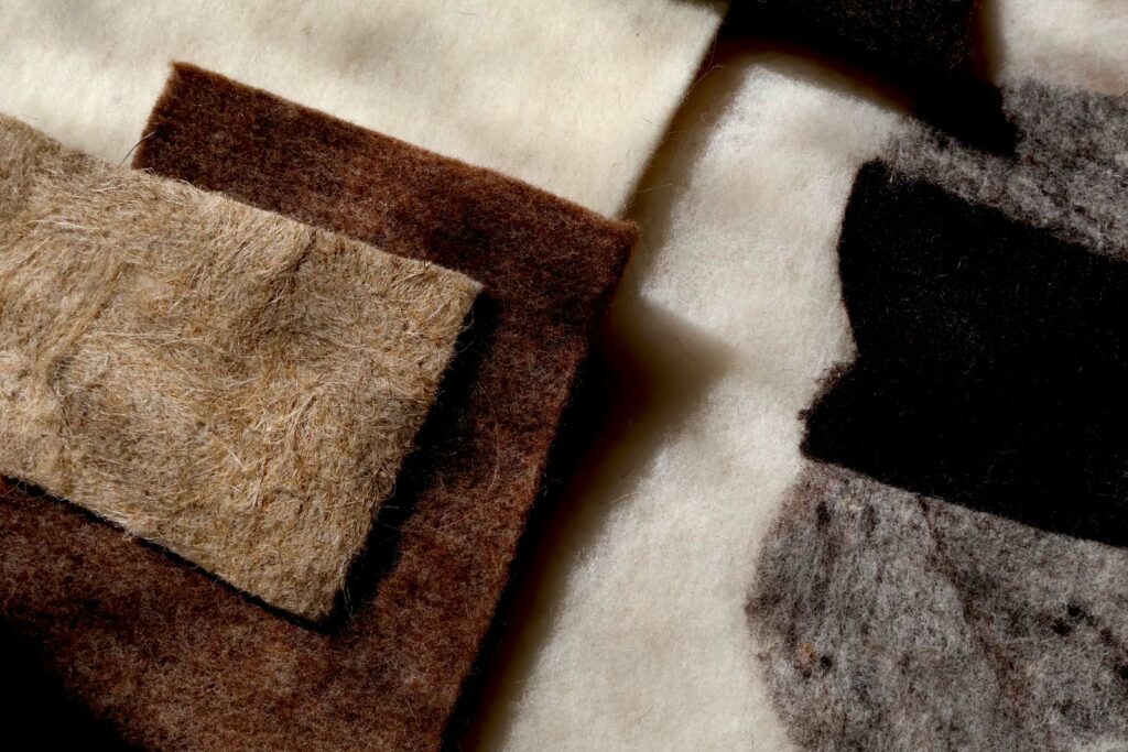 La laine : filière de transformation et mise en pratique (cardage, peignage, filage, feutrage, tissage, maille)