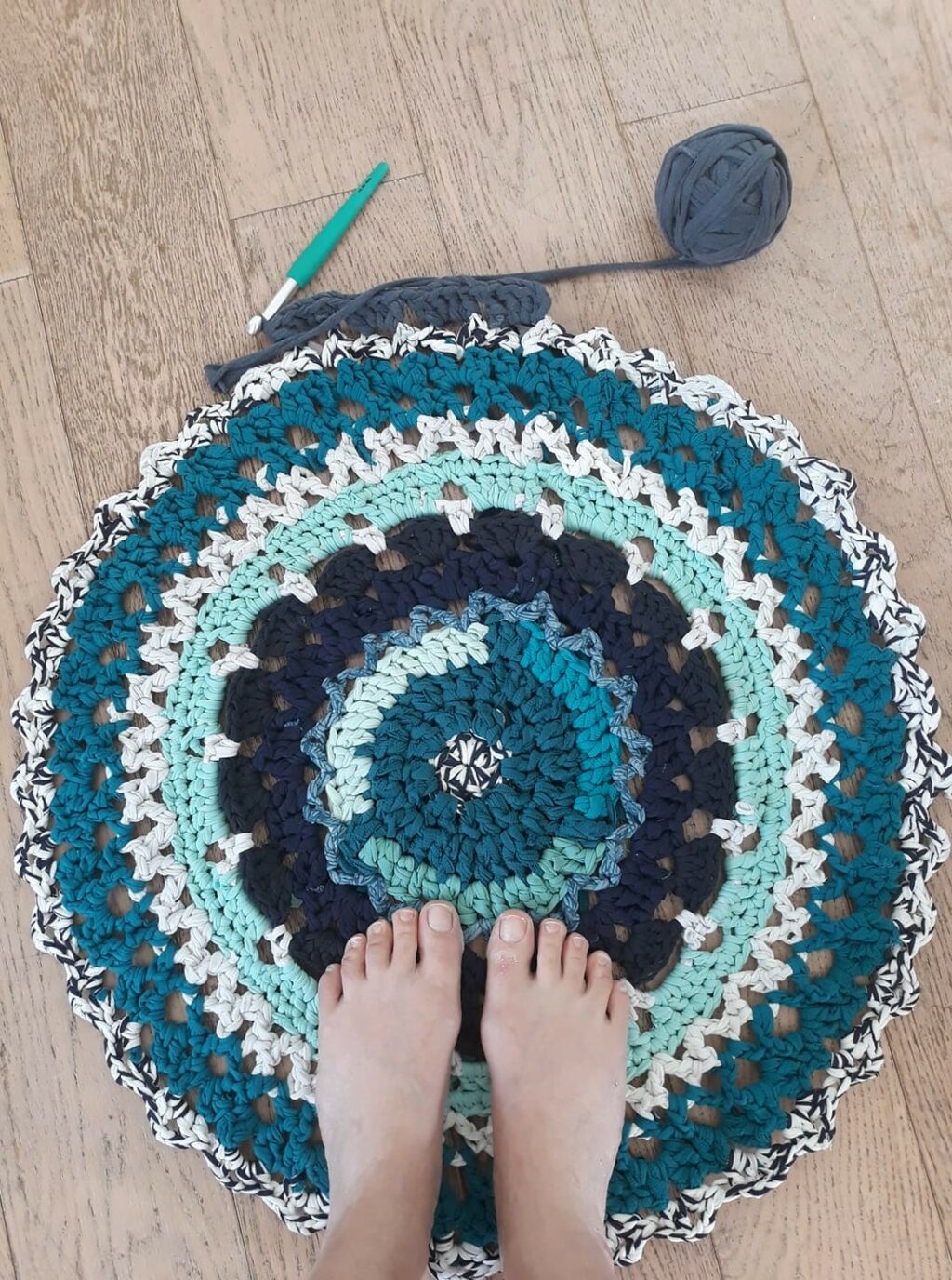 Tapis au crochet XXL